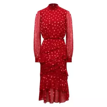 Платье из смеси шелка и вискозы Saloni