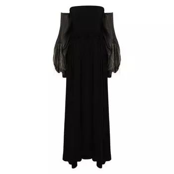 Платье из смеси шерсти и шелка Loewe