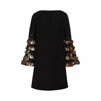 Платье из смеси шерсти и шелка Valentino