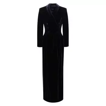 Платье из смеси вискозы и шелка Giorgio Armani