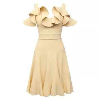 Платье из вискозы Alexander McQueen