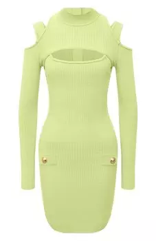 Платье из вискозы Balmain