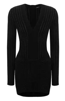 Платье из вискозы Balmain