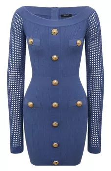 Платье из вискозы Balmain