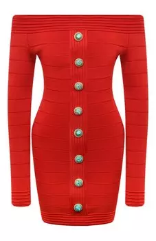 Платье из вискозы Balmain