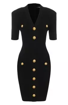 Платье из вискозы Balmain