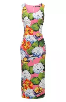Платье из вискозы Dolce & Gabbana