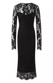 Платье из вискозы и хлопка Dolce & Gabbana