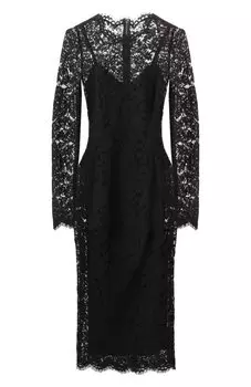 Платье из вискозы и хлопка Dolce & Gabbana