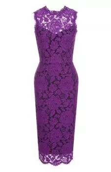 Платье из вискозы и хлопка Dolce & Gabbana