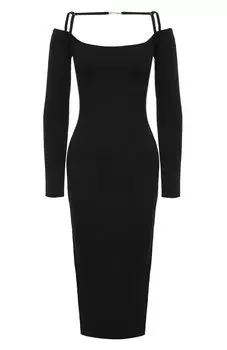 Платье из вискозы и льна Jacquemus