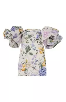 Платье из вискозы и льна Maison Ava