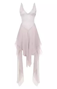 Платье из вискозы и шелка Ann Demeulemeester