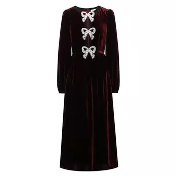 Платье из вискозы и шелка Saloni