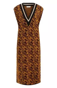 Платье из вискозы и шерсти Dries Van Noten