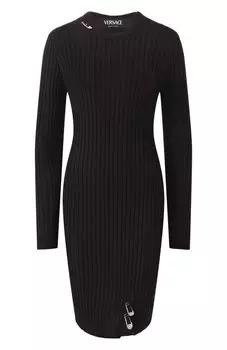 Платье из вискозы и шерсти Versace