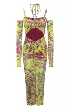 Платье из вискозы Versace Jeans Couture