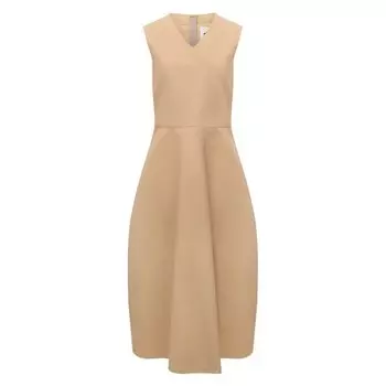 Платье изо льна и хлопка Jil Sander