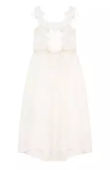 Платье изо льна и шелка Maurizio