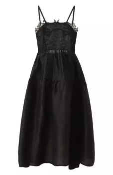 Платье изо льна и шелка Maurizio