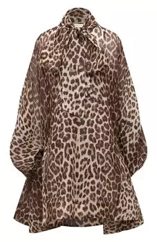 Платье изо льна и шелка Zimmermann