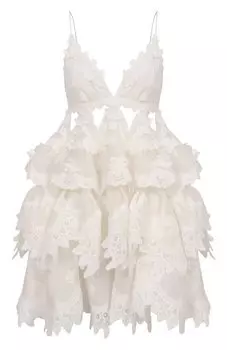 Платье изо льна и шелка Zimmermann