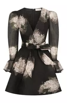 Платье изо льна и шелка Zimmermann