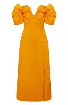 Платье изо льна и шерсти Cult Gaia