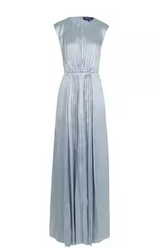 Платье-макси с круглым вырезом и драпировкой Ralph Lauren