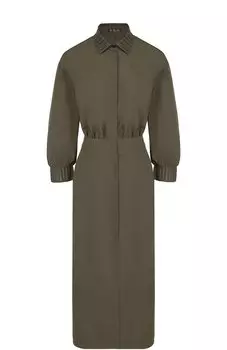 Платье-рубашка из смеси хлопка и шелка Loro Piana