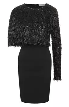 Платье с отделкой бисером и пайетками Chapurin