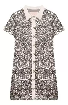 Платье с отделкой пайетками Blumarine