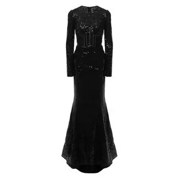 Платье с отделкой пайетками Dolce &amp; Gabbana