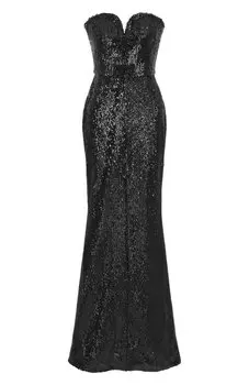 Платье с отделкой пайетками Elie Saab