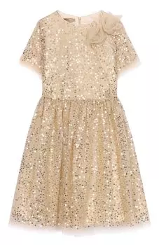 Платье с отделкой пайетками Elie Saab junior