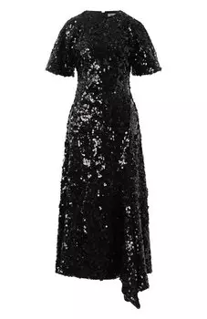 Платье с отделкой пайетками Ganni