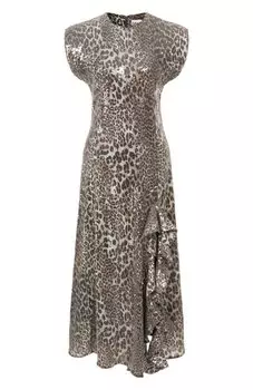 Платье с отделкой пайетками Ganni