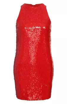 Платье с отделкой пайетками MSGM