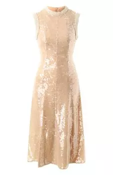 Платье с отделкой пайетками self-portrait