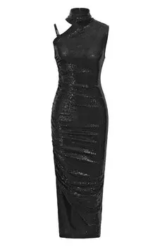 Платье с отделкой пайетками Versace Jeans Couture