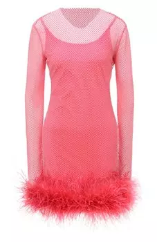 Платье с отделкой перьями ALine