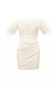 Платье с отделкой перьями Giuseppe di Morabito