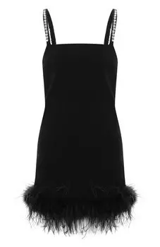 Платье с отделкой перьями Pinko