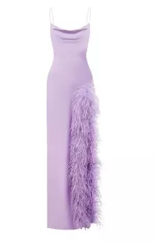 Платье с отделкой перьями Sasha Kim