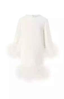 Платье с отделкой перьями страуса Dice Kayek