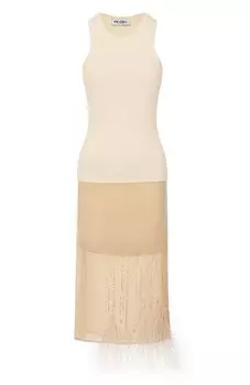 Платье с отделкой перьями The Attico