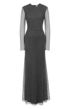 Платье с отделкой стразами Chapurin