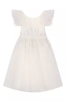 Платье с отделкой стразами Monnalisa