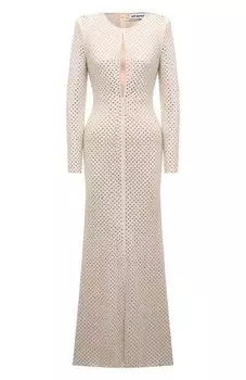 Платье с отделкой стразами self-portrait