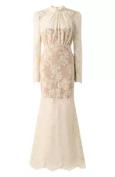 Платье с отделкой стразами self-portrait